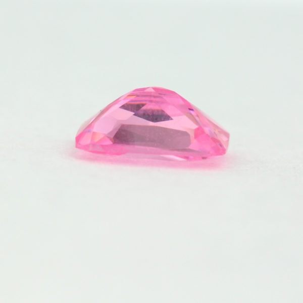 Loose Emerald Cut Pink CZ Gemstone Cubic Zirconia October Birthstone Down