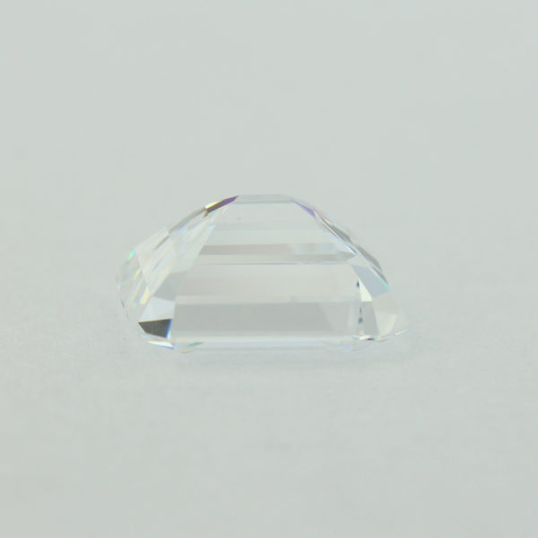 Loose Step Emerald Cut White CZ Gemstone Cubic Zirconia April Birthstone Down