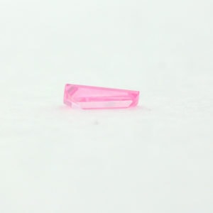 Loose Tapered Baguette Pink CZ Gemstone Cubic Zirconia October Birthstone Back