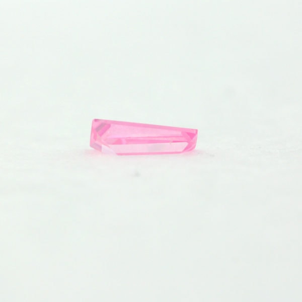 Loose Tapered Baguette Pink CZ Gemstone Cubic Zirconia October Birthstone Back