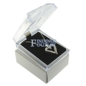 Clear Acrylic Crystal Pendant Box Display Jewelry Gift Box Outer