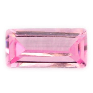 Loose Straight Baguette Pink CZ Gemstone Cubic Zirconia October Birthstone