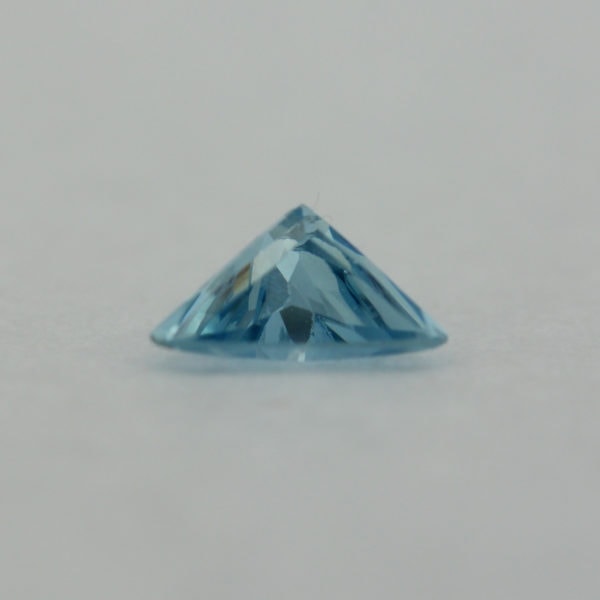 Loose Triangle Cut Aquamarine CZ Gemstone Cubic Zirconia March Birthstone Down