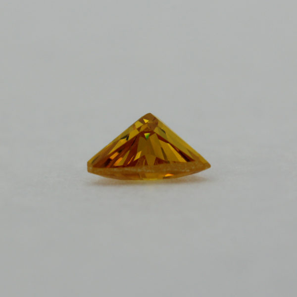 Loose Triangle Cut Citrine CZ Gemstone Cubic Zirconia November Birthstone Down