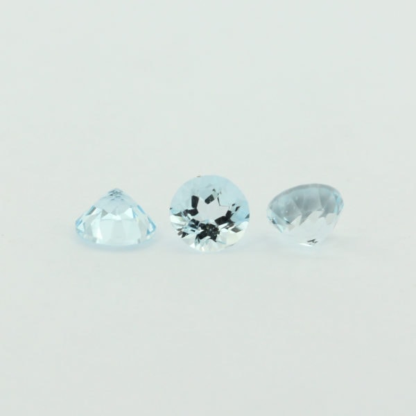 Loose Round Cut Genuine Natural Aquamarine Gemstone Semi Precious March Birthstone Group