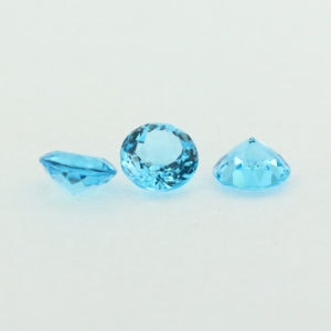 Loose Round Cut Genuine Natural Blue Topaz Gemstone Semi Precious November Birthstone Group
