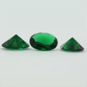 Loose Oval Cut Emerald CZ Gemstone Cubic Zirconia May Birthstone Group