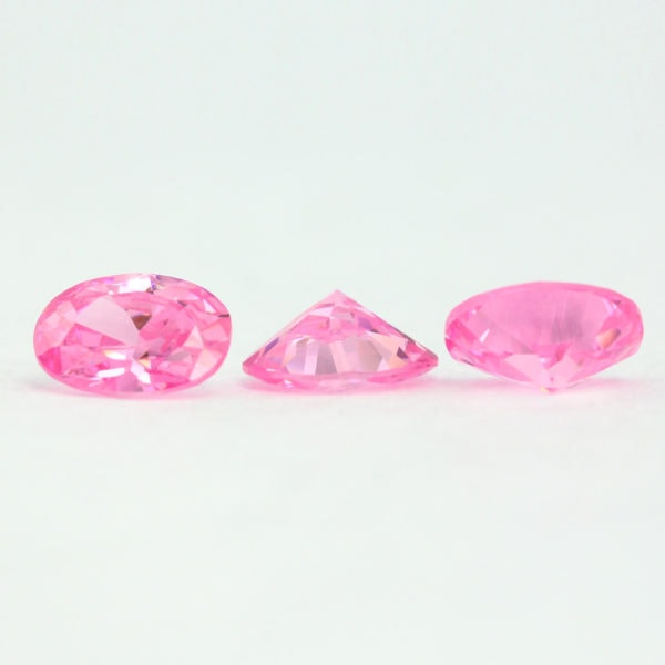 Loose Oval Cut Pink CZ Gemstone Cubic Zirconia October Birthstone Group