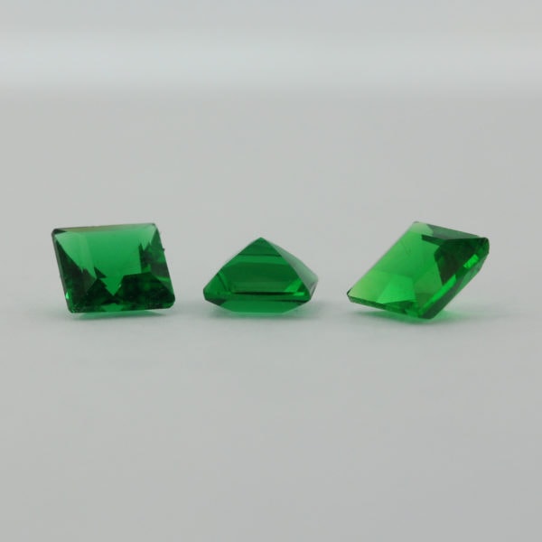 Loose Princess Cut Emerald CZ Gemstone Cubic Zirconia May Birthstone Group