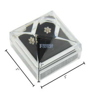 Clear Acrylic Crystal Earring Box Display Jewelry Gift Box Dimensions