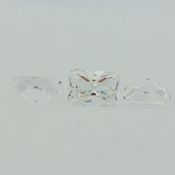 Loose Emerald Cut White CZ Gemstone Cubic Zirconia April Birthstone Group