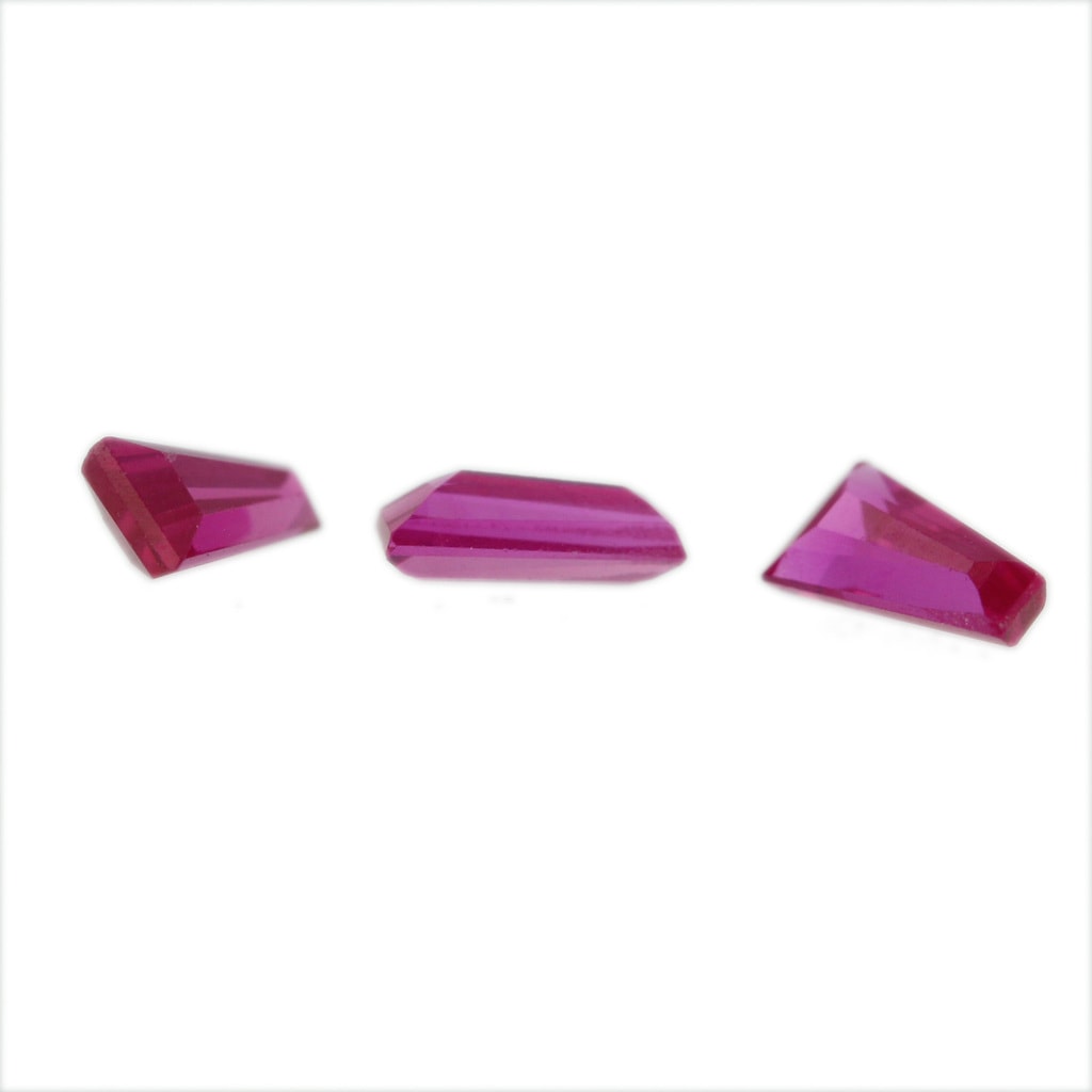 Natural Ruby Fine Red Tapered Baguette Faceted Loose Gemstones Fine AA 