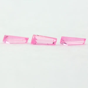 Loose Tapered Baguette Pink CZ Gemstone Cubic Zirconia October Birthstone Group