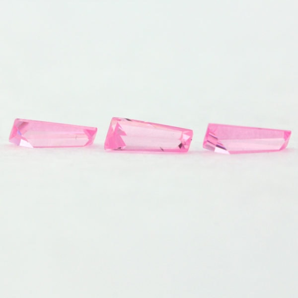 Loose Tapered Baguette Pink CZ Gemstone Cubic Zirconia October Birthstone Group
