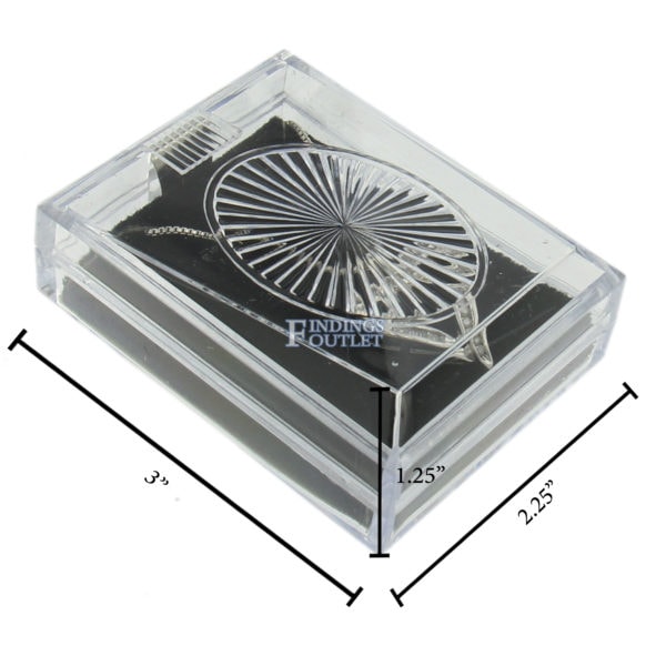 Clear Acrylic Crystal Pendant Box Display Jewelry Gift Box Dimensions