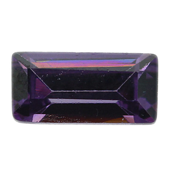 Loose Straight Baguette Amethyst CZ Gemstone Cubic Zirconia February Birthstone