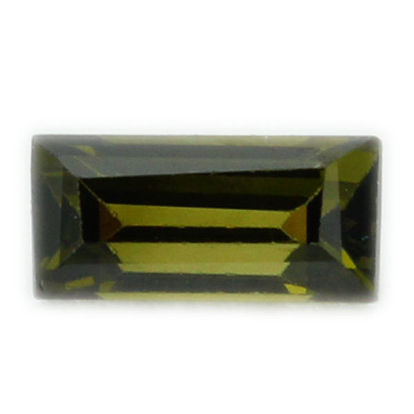 Loose Straight Baguette Peridot CZ Gemstone Cubic Zirconia August Birthstone