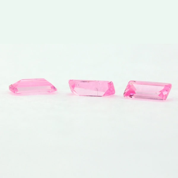 Loose Straight Baguette Pink CZ Gemstone Cubic Zirconia October Birthstone Group