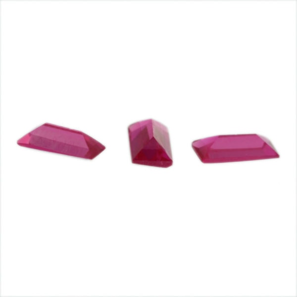 Loose Straight Baguette Ruby CZ Gemstone Cubic Zirconia July Birthstone Group