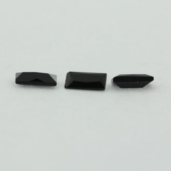 Loose Straight Baguette Black Onyx CZ Gemstone Cubic Zirconia Group