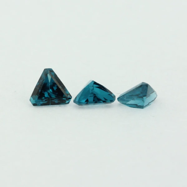 Loose Triangle Cut Blue Zircon CZ Gemstone Cubic Zirconia December Birthstone Group