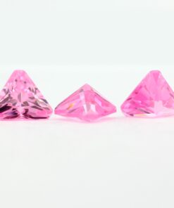 Loose Triangle Cut Pink CZ Gemstone Cubic Zirconia October Birthstone Group