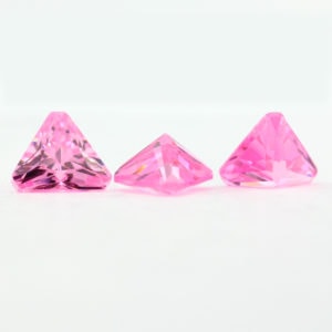 Loose Triangle Cut Pink CZ Gemstone Cubic Zirconia October Birthstone Group
