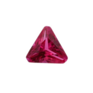 Loose Triangle Cut Ruby CZ Gemstone Cubic Zirconia July Birthstone Front 4