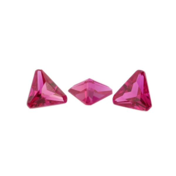 Loose Triangle Cut Ruby CZ Gemstone Cubic Zirconia July Birthstone Group 4