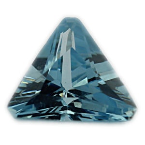 Loose Triangle Cut Aquamarine CZ Gemstone Cubic Zirconia March Birthstone