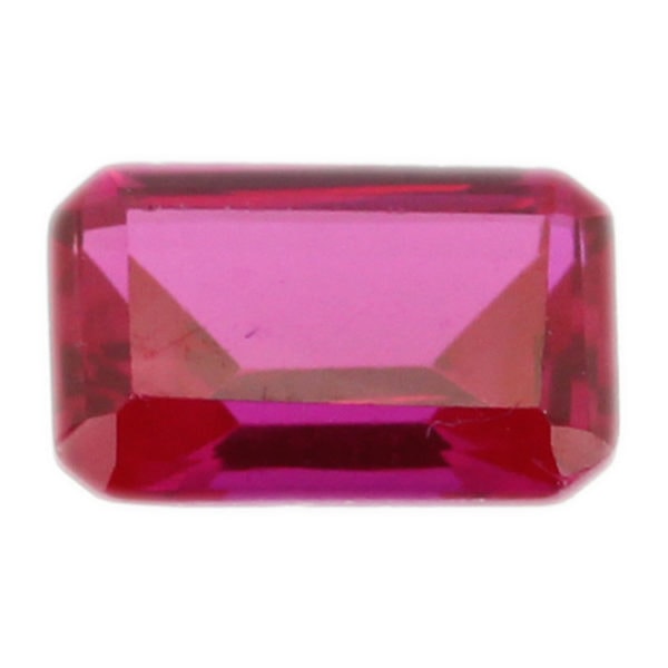 Loose Emerald Cut Ruby CZ Gemstone Cubic Zirconia July Birthstone