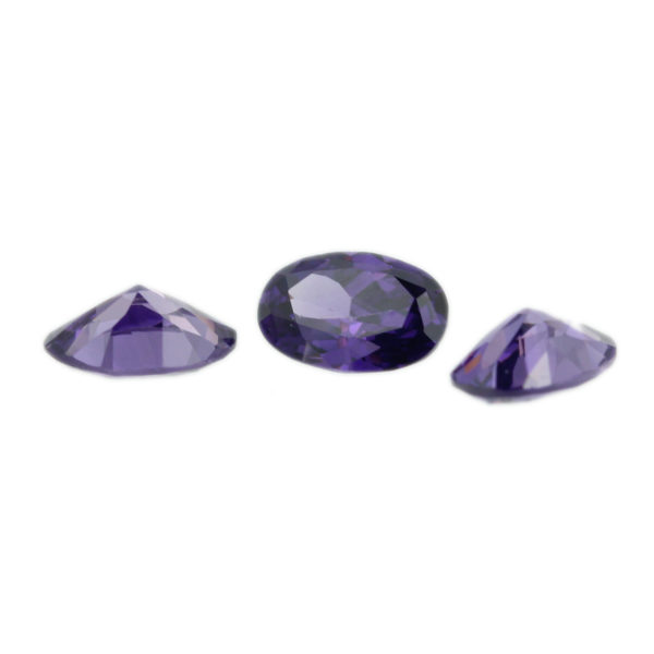 Loose Oval Cut Amethyst CZ Gemstone Cubic Zirconia February Birthstone Group Small