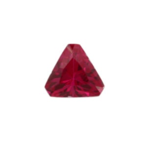 Loose Triangle Cut Ruby CZ Gemstone Cubic Zirconia July Birthstone Front 6