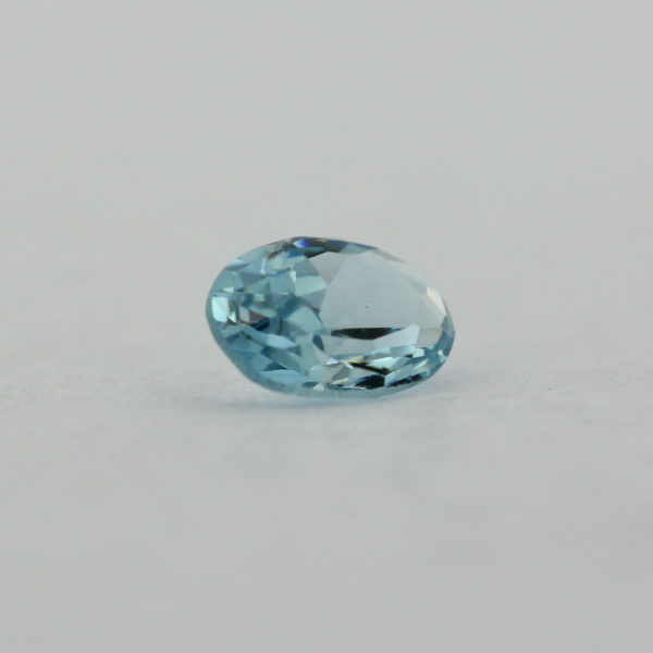 Loose Oval Cut Aquamarine CZ Gemstone Cubic Zirconia March Birthstone Back Small