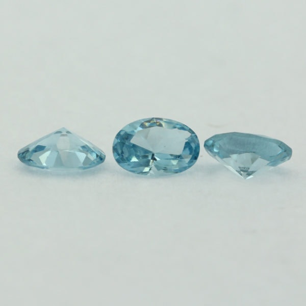 Loose Oval Cut Aquamarine CZ Gemstone Cubic Zirconia March Birthstone Group Small