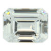 Loose Step Emerald Cut White CZ Gemstone Cubic Zirconia April Birthstone