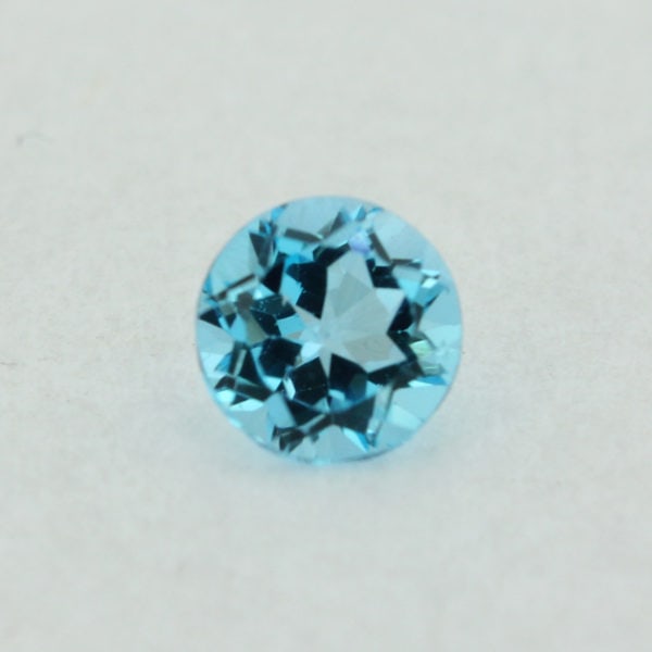 Loose Round Cut Genuine Natural Blue Topaz Gemstone Semi Precious November Birthstone Front M