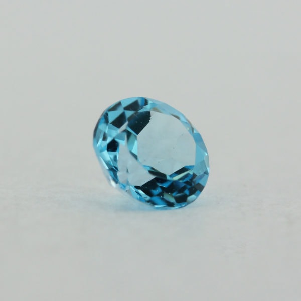 Loose Round Cut Genuine Natural Blue Topaz Gemstone Semi Precious November Birthstone Side M