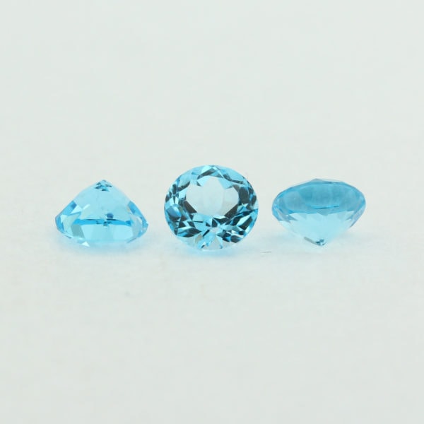Loose Round Cut Genuine Natural Blue Topaz Gemstone Semi Precious November Birthstone Group M