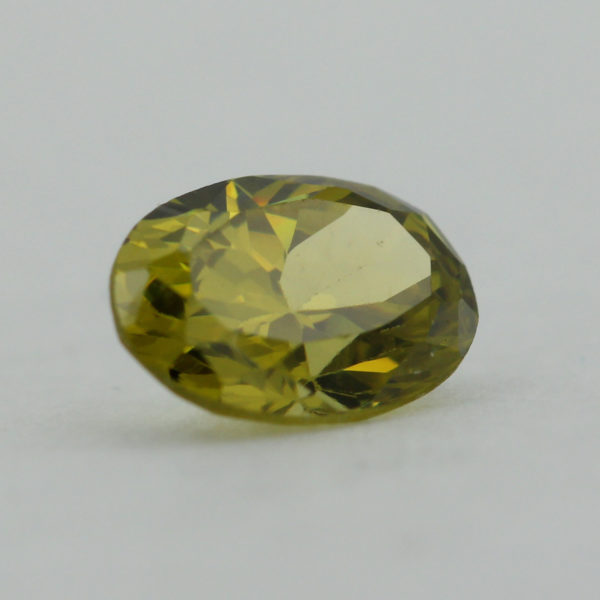 Loose Oval Cut Peridot CZ Gemstone Cubic Zirconia August Birthstone Back Small