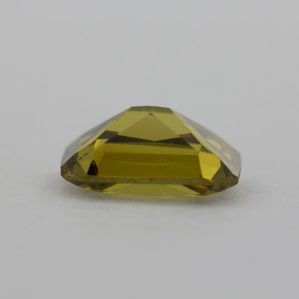 Loose Emerald Cut Peridot CZ Gemstone Cubic Zirconia August Birthstone Down 2