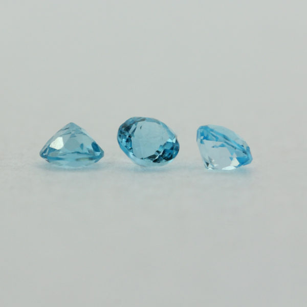 Loose Round Cut Genuine Natural Blue Topaz Gemstone Semi Precious November Birthstone Group S