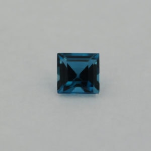 Loose Princess Cut Genuine Natural Blue Zircon Gemstone Semi Precious December Birthstone Front