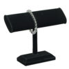 Black Velvet Bracelet & Necklace Jewelry Display Holder Oval T-Bar Stand