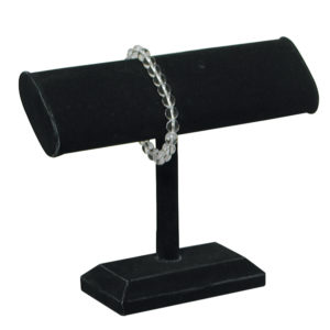 Black Velvet Bracelet & Necklace Jewelry Display Holder Oval T-Bar Stand