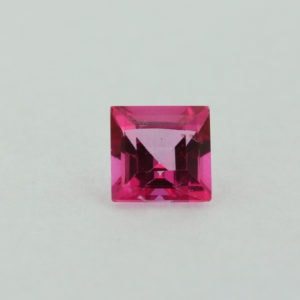 Loose Princess Cut Genuine Natural Pink Topaz Gemstone Semi Precious October Birthstone Front