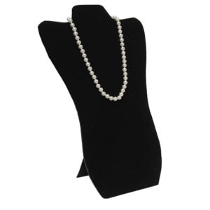 Extra Large Black Velvet Necklace Chain Jewelry Display Holder Padded Neckform Easel Stand