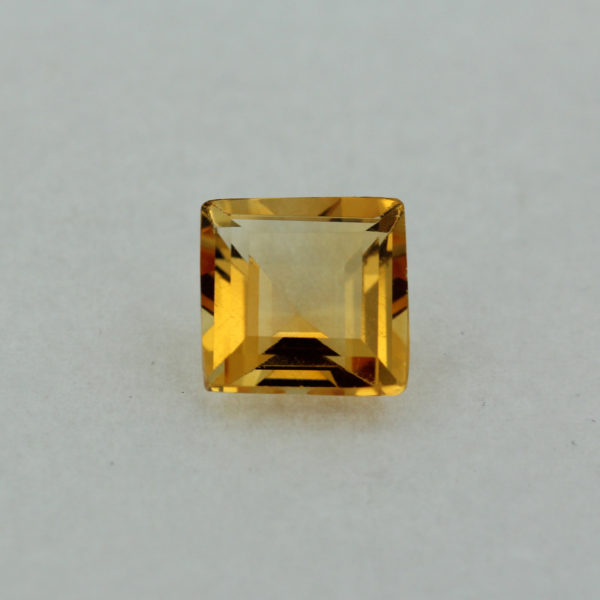 Loose Princess Cut Genuine Natural Citrine Gemstone Semi Precious November Birthstone Front