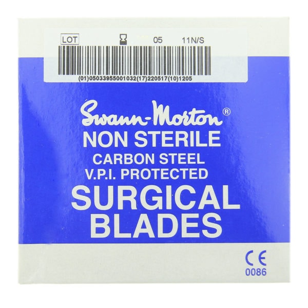 Swann Morton Straight Surgical Blades For Mold Cutting Box Front