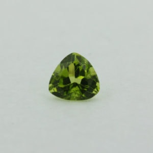Loose Trillion Cut Genuine Natural Peridot Gemstone Semi Precious August Birthstone Front
